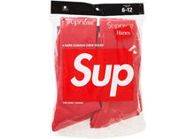 Load image into Gallery viewer, Supreme Hanes Socks (4 Pack)- Red
